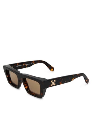 Accessories Off White Oregon Square Sunglasses in Dark Havana