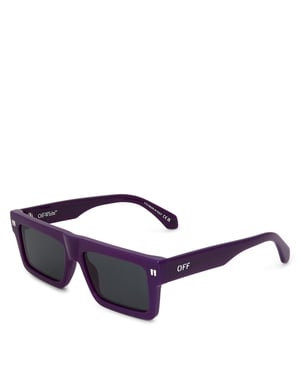 Accessories Off White Chandler 53 Rectangle Sunglasses in Purple - Grey