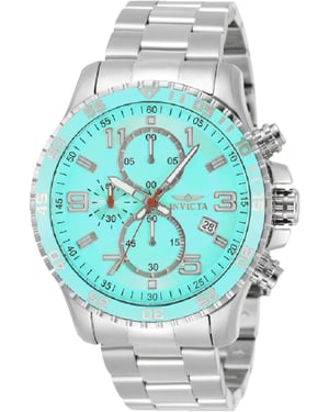 Invicta Specialty 69820 Herenhorloge - Quartz Uurwerk - Staal met Blauwe Wijzerplaat - 48 mm