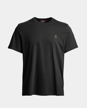 Short Sleeve Logo Detail T-Shirt in Black