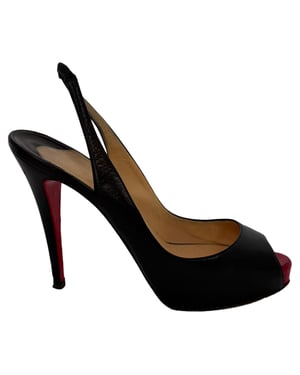 Christian Louboutin No Prive Slingback Pumps in Black Leather