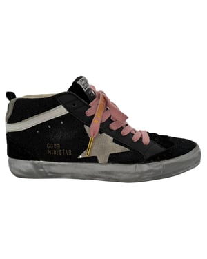 Golden Goose Mid-Star Hoge Sneakers in Zwart Suède