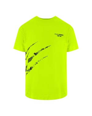 Korte Mouw Scratch Logo T-shirt in Geel