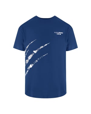 Short Sleeve Scratch Logo T-shirt in Dark Blue