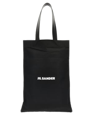Jil Sander Zwarte Katoenen Tote Bag