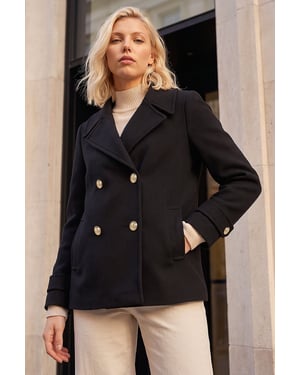 Petite Collar Double Breasted Coat