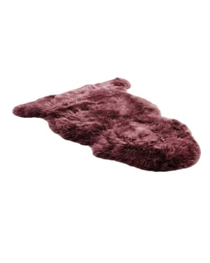 Äkta burgundiskt fårskinn, naturligt, silkeslent, mjukt, fluffigt äkta ullmatta