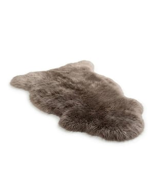 Äkta taupe fårskinn Naturlig, silkeslen, mjuk, fluffig riktig ullmatta