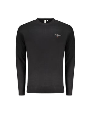 Accademia Militare Zwarte Katoenen Heren Sweater