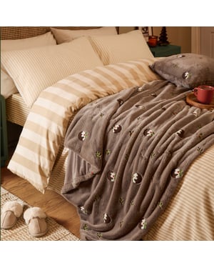 Furn Festive Puddings Faux Fur Throw, Mocha