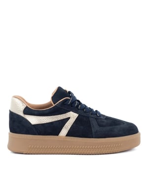 Babouche Liva-48 529 navy gold lage sneakers dames