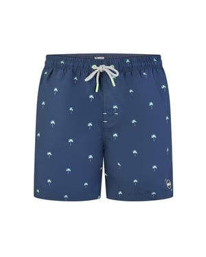 Happy Shorts Heren zwemshort palmbomen print donker