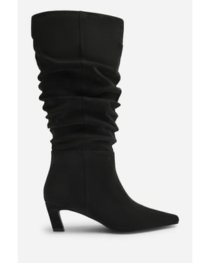 Wheres That From Womens Kensley Ruched Slouch Knee High Snipped Toe Boot