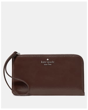 Lucy Crinkle Patent Medium Wristlet