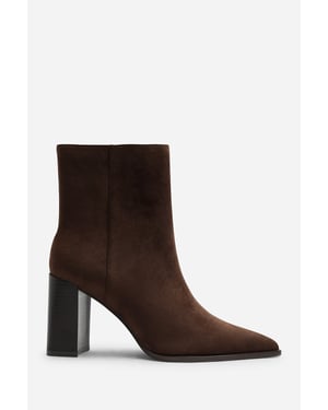 Wheres That From Womens Daryna Stacked Heel Pointed Ankle Boot