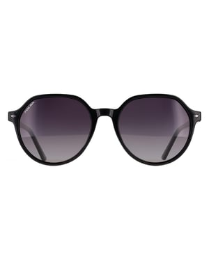 Polar Oval Womens Shiny Black Violet Gradient Polarized Stefy