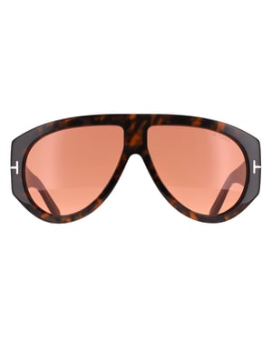 Tom Ford Aviator Mens Dark Havana Bordeaux Bronson FT1044