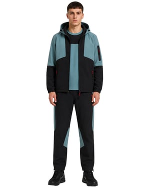 Kruze | Heren Geweven 3-delige Set - Jas/T-Shirt/Broek