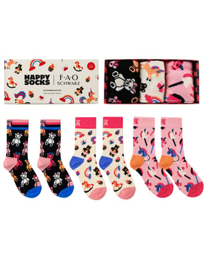 Happy Socks 3-Pack Multicolour Unicorn Gift Set