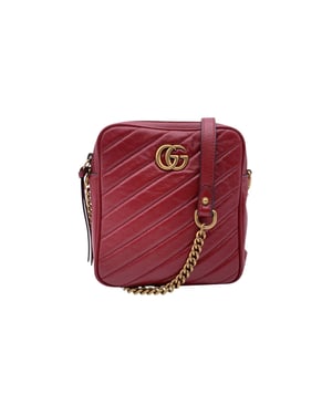 Gucci Leather Crossbody Bag GG Marmont