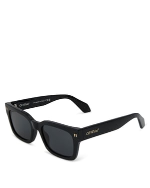 Accessories Off White Midland Square Full Rim Sunglasses in Black Dark Grey