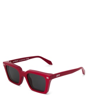 Accessories Off White Reno Rectangle Full Rim Sunglasses in Red - Cherry
