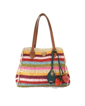 Dune Accessories Devotedly - Raffia Double Grab Handle Tote Bag