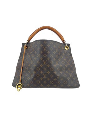Louis Vuitton stoffen draagtas in artistieke stijl