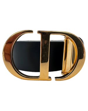 Christian Dior 30 Montaigne in Black Calfskin Leather