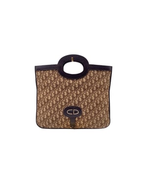 Dior Vintage Tygkuvertväska Trotter
