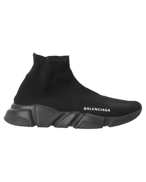 Balenciaga Speed Trainer Shoes in Black Polyester