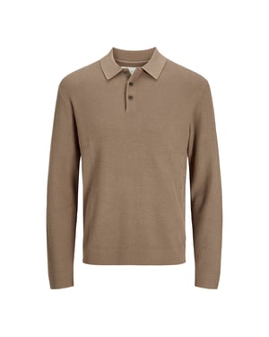 Jack & Jones Trui Cooper Knit Polo Beige
