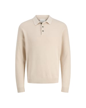 Jack & Jones Trui Cooper Knit Polo Beige