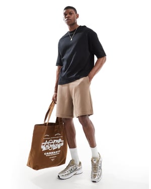 ASOS DESIGN essentials midiklänningshoodies i ljusbrun