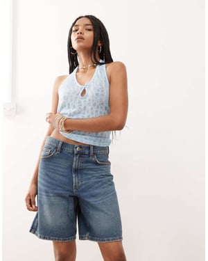 COLLUSION denim lösa jort i midwash