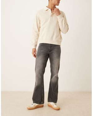 ASOS DESIGN vintage flare-jeans med toning i svart tvätt