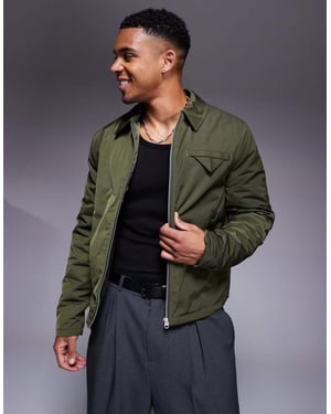 ASOS DESIGN smart harringtonjacka i khaki