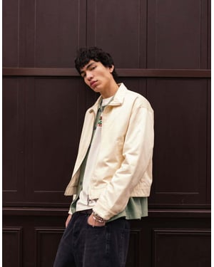 Topman twill Harrington-jacka i vit
