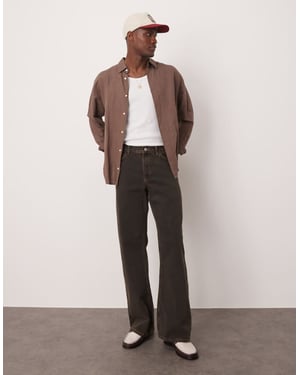 ASOS DESIGN vida flare jeans i brun tvätt