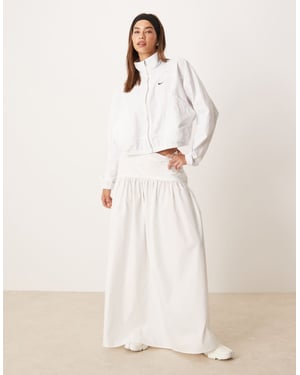 ASOS DESIGN maxikjol med låg midja i vitt