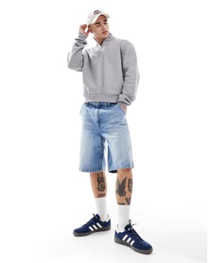 Cotton On baggy jort i cannonball blå