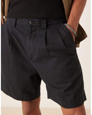 Abercrombie & Fitch 9\\' plisserad shorts i svart