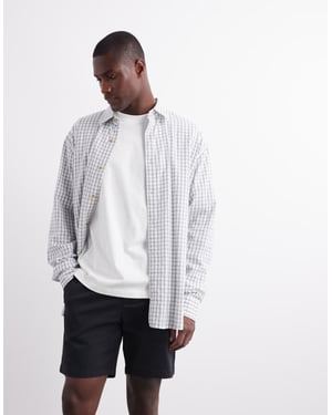 ASOS DESIGN slim mid-length chinos lösa shorts i svart - SVART