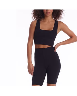 Neoprene bike short in black