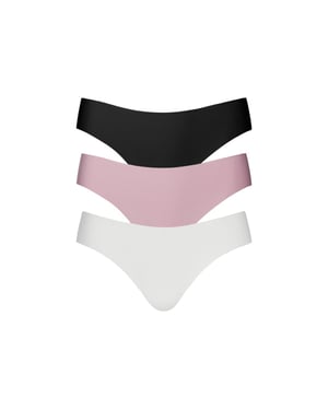 Butter thong three pack flattering mid-rise in multiple colour