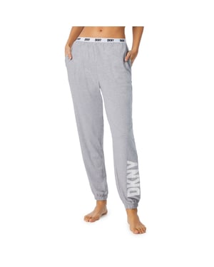 DKNY Cotton Logo Jogger, Grey Marl