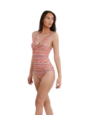 Simi Recycled Shaping V Neck Swimsuit