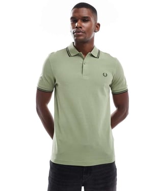Fred Perry tvillingtipps polo skjorta i grön