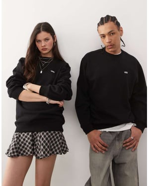 Vans oversized sweatshirt med vänster bröstlogo i svart - SVART