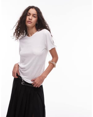 ARKET linneblandning avslappnad t-shirt i vit